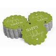 thumbnail image 2 of Inkdotpot 100 Pack Real Silver Foil Paper Tags Happy Holiday Favor Hang Tags, 2 of 6