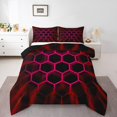 thumbnail image 2 of Erosebridal Abstract Bedding Twin Comforter Set for Teens, Modern Honeycomb Down Comforter, Stripes Decor, Reversible, 2 of 8