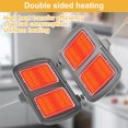 thumbnail image 4 of Wekvgz 2Pcs Double Side Sandwich Pan Heat Resistant Double Sided Frying Pan Nonstick Sandwich Maker Pan Portable Sandwich Grill Pan Reusable Hot Sandwich Maker for Breakfast Pancakes Cooking, 4 of 10