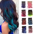 thumbnail image 4 of Color Highlights Five Clip Hair Extensions Curly Wig Piece Hair Curtain, 4 of 4