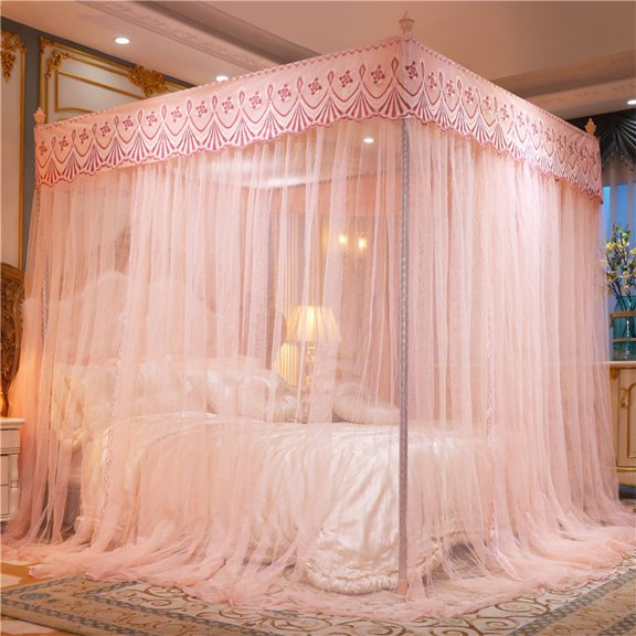 ABPWLY Three Door Palaces Style Mosquito Net Household Princess Floor Length Mosquito Net for Bedroom Decoration Clearance House Essentials Canada Days House Items Home Accessories