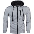 thumbnail image 1 of ORUYROP Sweat à Capuche Zippé pour Hommes, Mode Automne/hiver 2023, Veste Décontractée à Manches Longues, 1 of 4