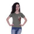thumbnail image 1 of Moomaya T-shirt à Col Rond pour Femmes à Manches Courtes avec Poche Appliquée à Paillettes - B8, 1 of 6