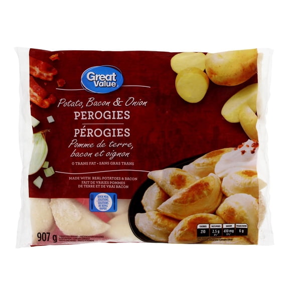 Great Value Potato, Bacon & Onion Perogies, 907 g