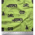 thumbnail image 2 of Soimoi Georgette Viscose Fabric Tree,Jar & Bottle Vintage Decor Fabric Printed Yard 42 Inch Wide, 2 of 3