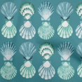 thumbnail image 1 of oneOone Viscose Jersey Teal Green Fabric Sea Shells Ocean Fabric For Sewing Printed Craft Fabric By The Yard 60 Inch Wide, 1 of 4