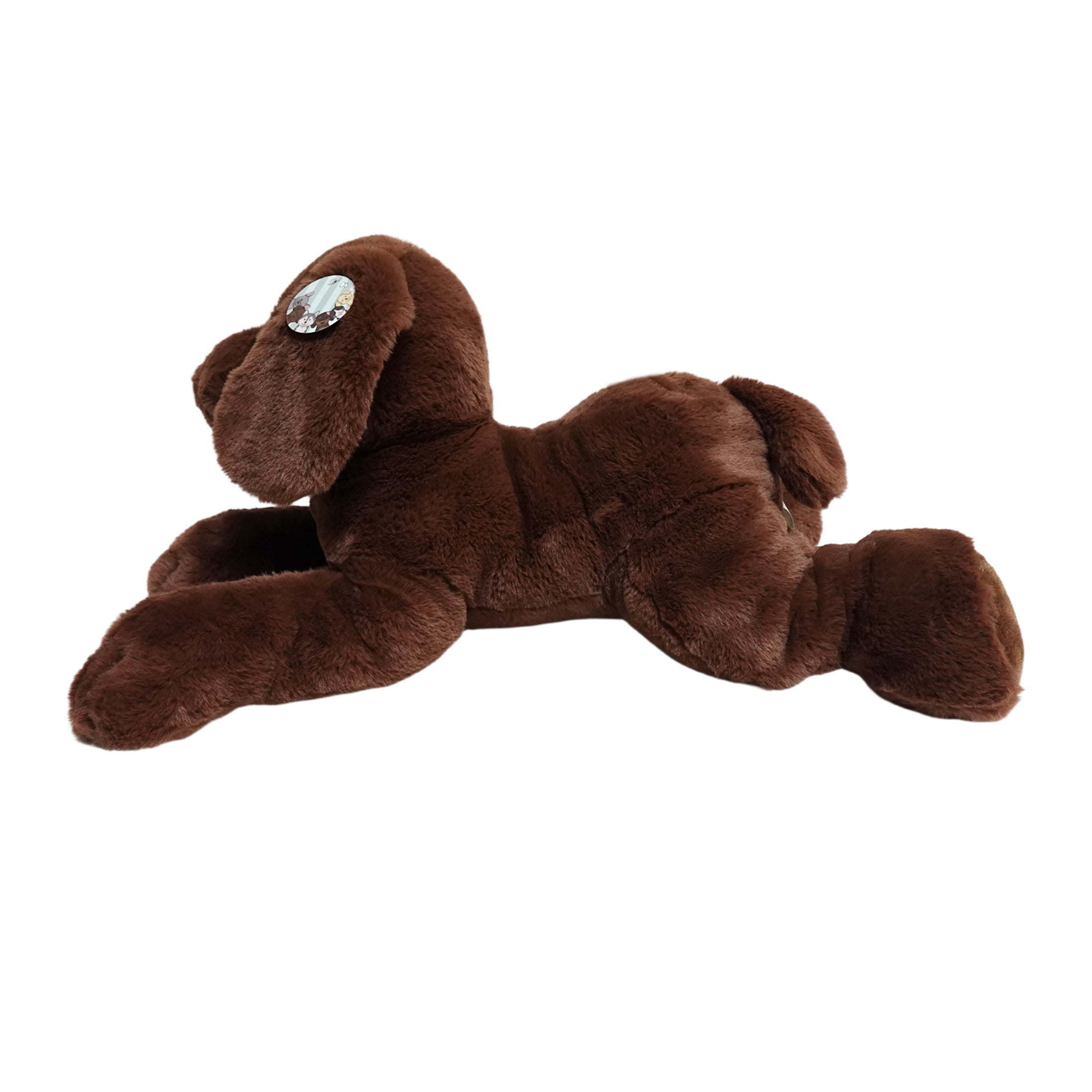 Plush Lying Dog Labrador Chocolate 26in for All Ages