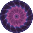 thumbnail image 1 of Ahgly Company Tapis Rond Lavable en Machine Intérieur Transitionnel Violet Foncé, 5 Pieds Rond, 1 of 7