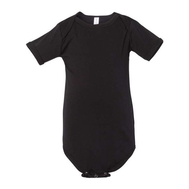 Bella Canvas Cache-Couche en Jersey pour Bébé, 6-12, Noir