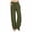Green, variant on LOVZFMLL Women's Pants, Casual Cotton Linen Drawstring Elastic Waist Long Wide Leg Pants Brown, L