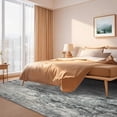 thumbnail image 3 of Modern Abstract Area Rug – Washable, Non-Slip, Low Pile Carpet for Living Room, Bedroom, Dining Room – Soft, Mark Resistant, Pet-Friendly, Grey, 5x7ft (152x213cm), USA Stock, 3 of 8