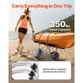 thumbnail image 2 of VEVOR Kayak Cart, 350 lbs Load Capacity, Kayak Trolley with 12-inch Inflatable PU Tires & 2 Straps, Assembles & Disassembles Within Seconds, Paddle Board Trolley for Carrying Kayaks and Canoes, 2 of 9