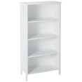 thumbnail image 1 of Kings Brand Furniture White Finish Wood 4-Shelf Bookcase, 1 of 4