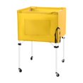 thumbnail image 3 of Lipstore Rolling Sports Ball Cart Convenient Ball Storage Bin for Football Toy Garage Yellow, 3 of 8