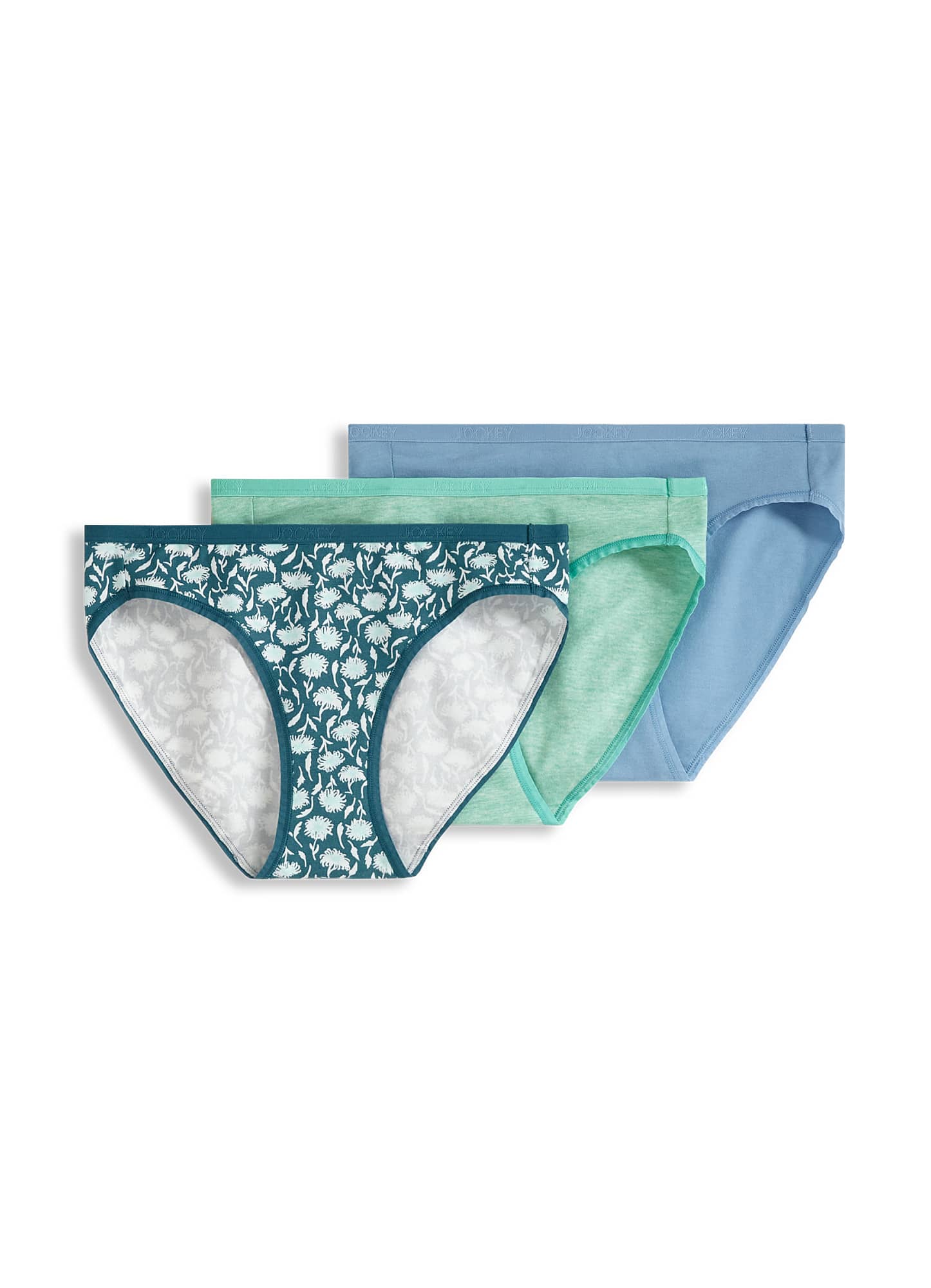 Jockey Organic Cotton Stretch Logo Bikini - 3 Pack