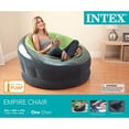 thumbnail image 4 of Intex Empire Lime Green Inflatable Blow Up Lounge Dorm Camping Chair & Air Pump, 4 of 11