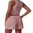 thumbnail image 4 of Ladies Shorts Set  Sleeveless Crew Neck Top with Matching Solid Shorts, 4 of 5