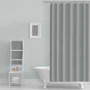 RoamHome Grey Shower Curtain Fabric, Waffle Shower Curtains for Bathroom, Cloth Shower Curtain Heavy Duty, Thick Bathroom Shower Curtains Hotel Quality, 72x59.8 Inch