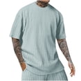 thumbnail image 2 of NJDVHB Chemise d'Été de Plage pour Homme, Hauts d'Entraînement pour Homme, Hauts d'Entraînement pour Homme Unis Décontractés de Sport à Manches Courtes à Col Rond, Vert, P, 2 of 5