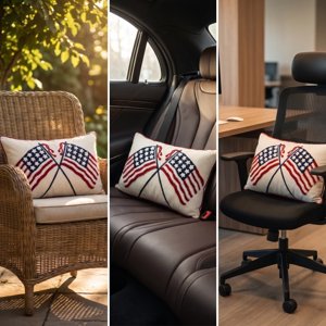 Qiopertar Patriotic Bundle d'oreiller, support ergonomique pour le sommeil, oreiller de jour pour la chambre à coucher
