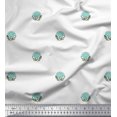 thumbnail image 1 of Soimoi Moss Georgette Fabric Leaves & Floral Block Print Sewing Fabric Yard 42 Inch Wide, 1 of 3