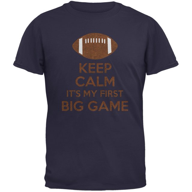 First Big Game Football New England Blue Adult T-Shirt