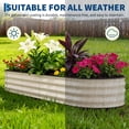 thumbnail image 2 of Galvanized Raised Garden Bed – 8x2x1.5ft Rust-Resistant Metal Planter Box, Open Bottom for Drainage, Easy Assembly for Flowers, Vegetables & Herbs – Beige with Anti-Cut Strips, Size: 240x60x45cm, 2 of 8