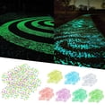 thumbnail image 4 of TIELUTT Colorful Luminous Sand Fish Tank Garden Micro Color Luminous Fluorescent Small Gravel Big Rocks for Landscaping Bulk Glass Pebbles for Vases Teal Semi Stones Pendant Luminous Garden Pond Pebb, 4 of 4