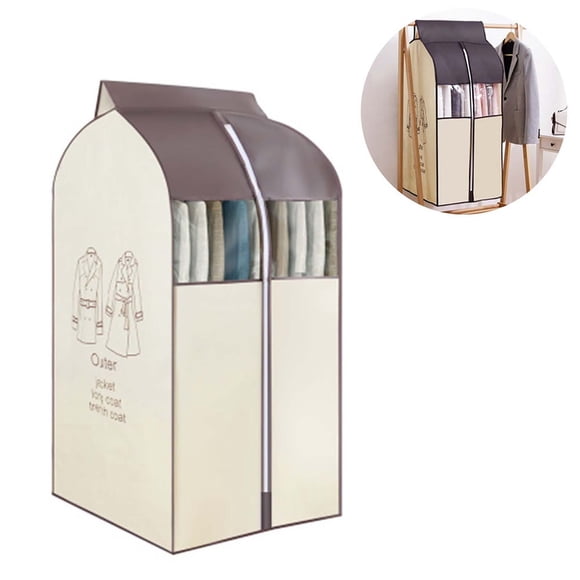 Cqxid Rangement Textile pour la Maison à Moins de 10 $ Sac à Vêtements Suspendu Organisateur de Sacs à Vêtements Rangement avec Housse Transparente en Pvc pour Support à Vêtements Housse pour Vêtements pour Complets Manteaux Vestes Robe Rangement de Garde-Robe