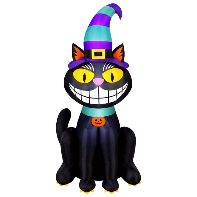 Chat noir mystique gonflable - 1,80 m