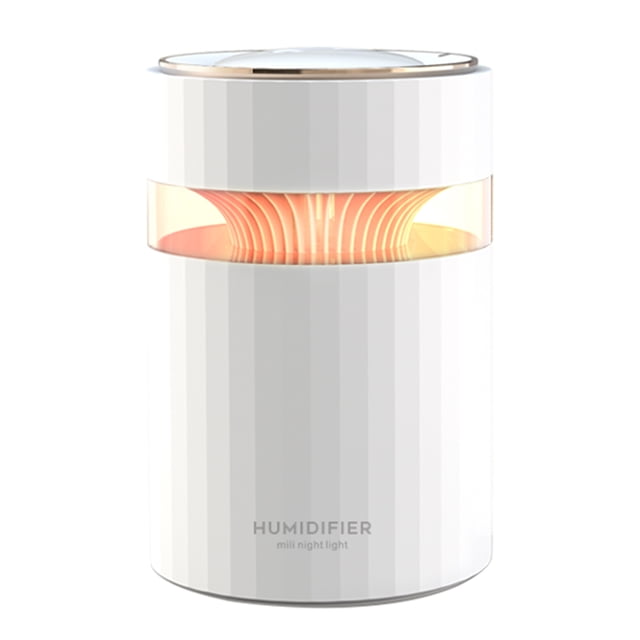 Amdohai Dual Mist Humidifier Quiet Air Purifier with 2 Nozzle 900ML High Capacity Automatic Shut-Off Night Light Function USB Powered Portable Humidifiers for Home Office Car