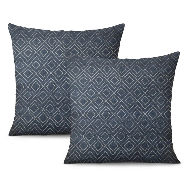 Experience Comfort with 16x16 Inch Linen Pillow Covers | Geometric Stripe Design | Set of 2 | Perfect for Home Decoration & Outdoor Use