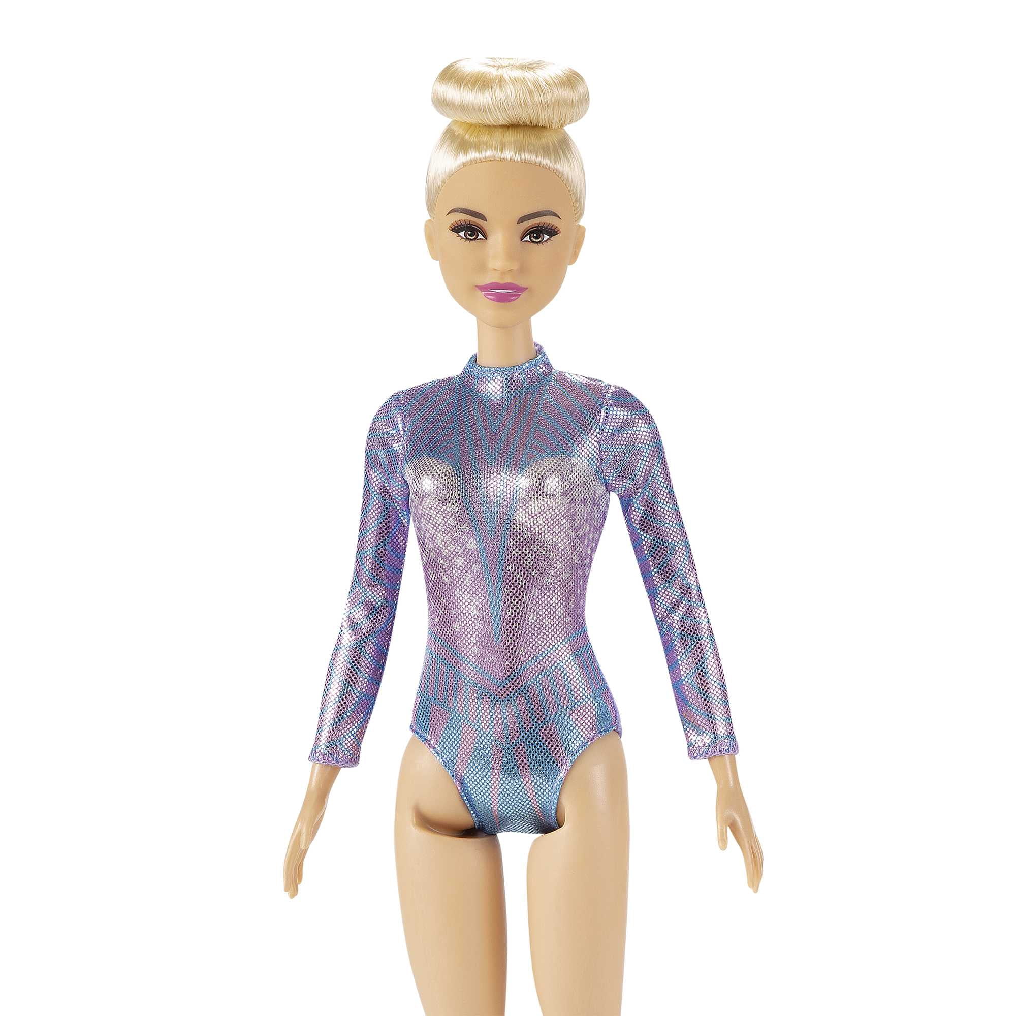 Barbie Poupée Gymnaste rythmique blonde, 30,40 cm, justaucorps