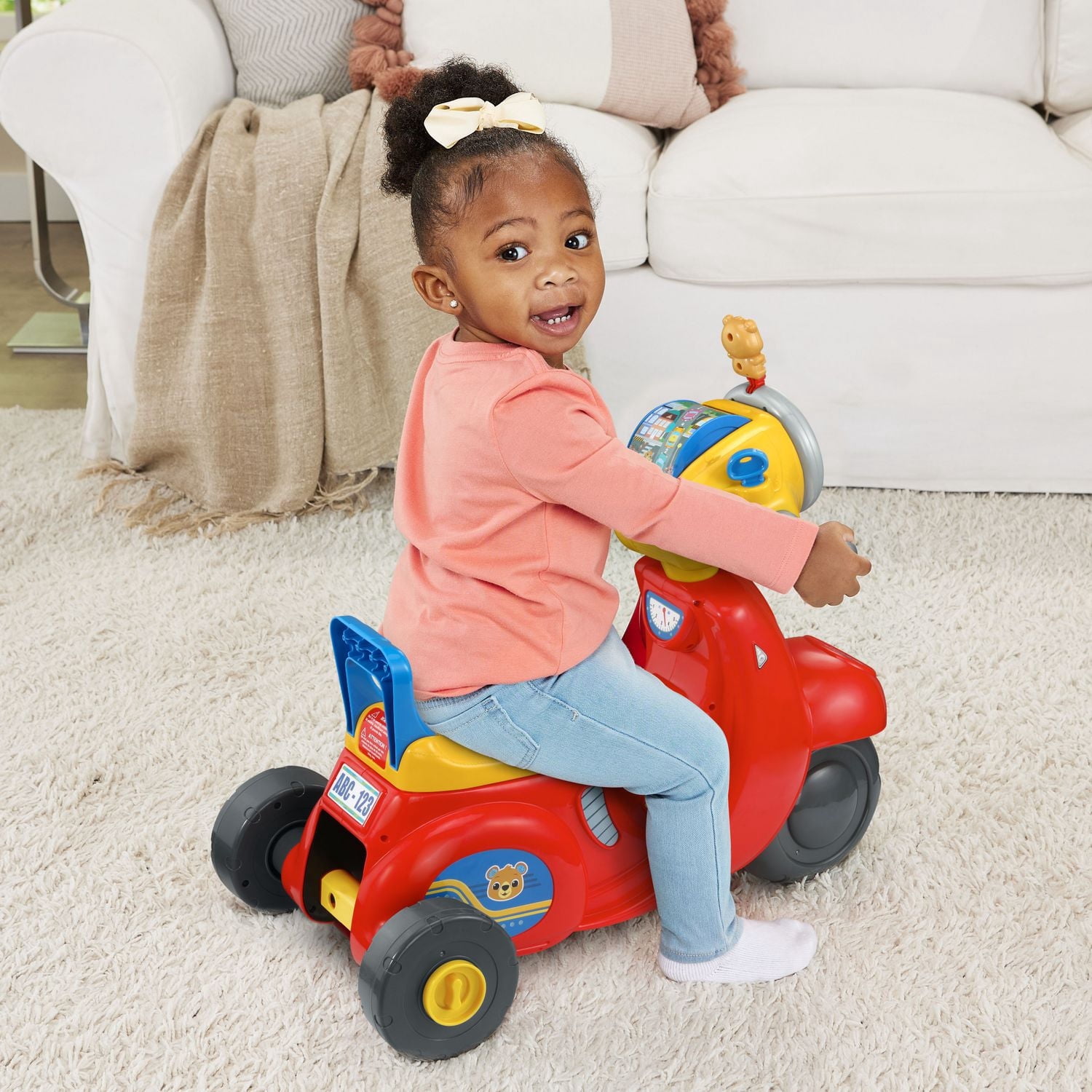 VTech Porteur scooter interactif 2 en 1 - Trottinette transformable pour tout-petits - Version anglaise