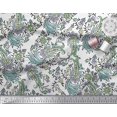thumbnail image 2 of Soimoi Polyester Crepe Fabric Leaves,Floral & Paisley Block Decor Fabric Printed Yard 52 Inch Wide, 2 of 3
