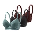 thumbnail image 1 of biudgviw Lace Bralettes for Women 3 Pc Underwire Support Lifting Full Coverage Everyday Bralettes Push up Bras, 1 of 3