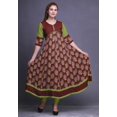 thumbnail image 2 of Bimba Kurta Anarkali Longue à Imprimé pour Fête, Évasée, Coupe A, Kurtis pour Femmes, 2 of 5