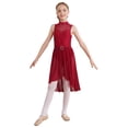thumbnail image 1 of RUNQHUI Robe de Danse Lyrique Ballet Strass pour Filles Enfants Patinage Artistique Justaucorps Sans Manches Jazz Latin Danse Moderne Bordeaux 6, 1 of 7