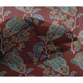 thumbnail image 4 of oneOone Viscose Chiffon Fabric Leaves|Floral & Paisley Block Print Fabric BTY 42 Inch Wide, 4 of 4