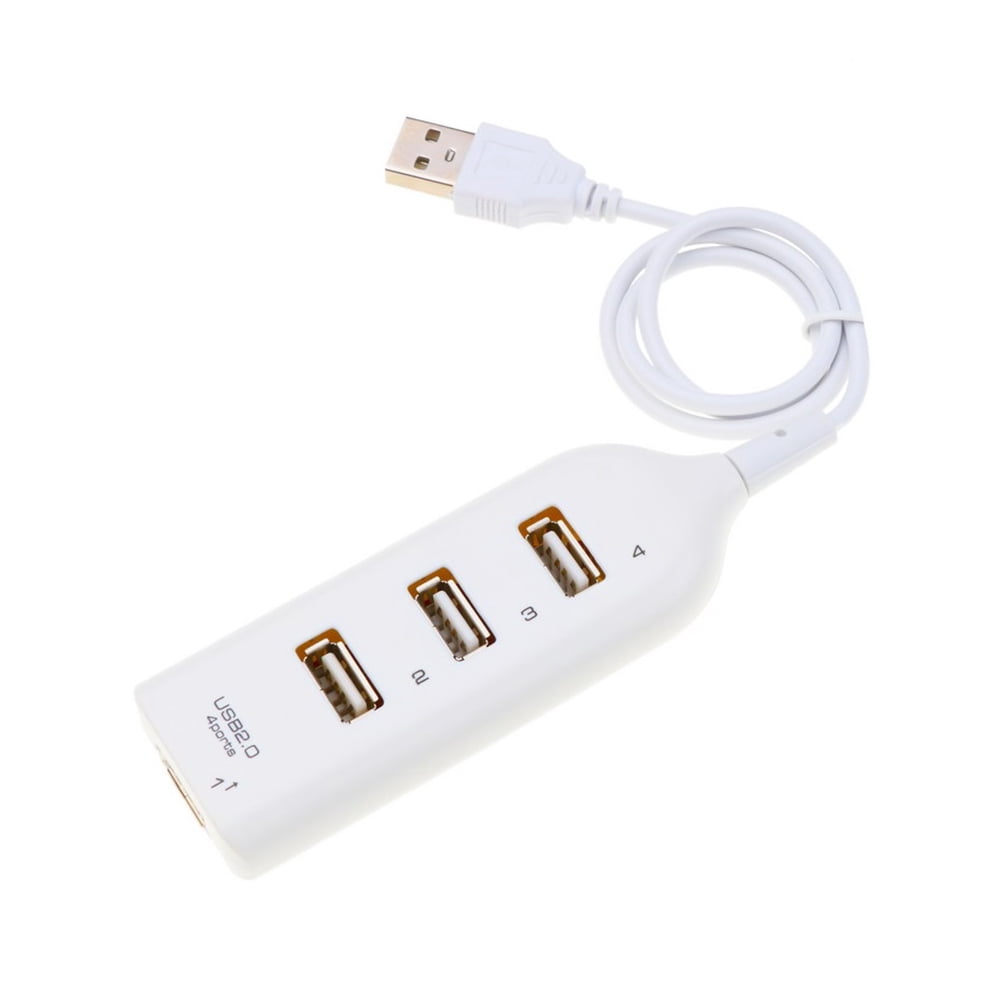 Amdohai 4-Ports USB Hub 44cm Portable USB 2.0/1.1 Splitter Supports Charging 480Mbps High Speed Data Transfer Rate for PC Laptop Computer