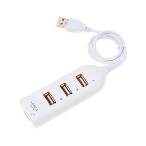 Amdohai 4-Ports USB Hub 44cm portatif USB 2.0/1.1 Prise en charge du diviseur 480Mbps Taux de transfert de données haute vitesse pour PC Ordinateur portable