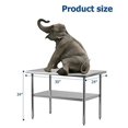 thumbnail image 2 of Stainless Steel Work Table 60" x 30" with Undershelf, [NSF Certified] Commercial Kitchen Prep Table for Home, Restaurant, Hotel, 2 of 7
