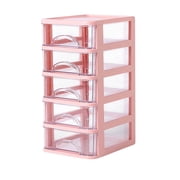 Renjiang Mini Desk Organizer Drawer, Cute Plastic Desktop Art Craft Storage Drawer, Office Supplies Stationery Makeup Jewelry Box Organizer with Storage for Office Desk Vanity