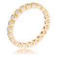 thumbnail image 1 of Precious Stars R08736G-C01-05 Precious Stars Goldtone Round-Cut Bezel Cubic Zirconia Eternity Ring, 1 of 1