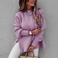 thumbnail image 4 of Jienlioq Cardigans pour Femmes Mode Femmes Couleur Unie Manches Longues Chandail Décontracté Hauts, 4 of 5