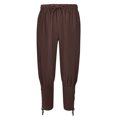 thumbnail image 1 of Meichang Pantalon en Lin pour Femmes à Cordon, Taille Élastique, Pantalon en Coton et Lin, Couleur Unie, Bas Resserré, Pantalon Long, Confortable, Léger, Pantalon d'Été, 1 of 6