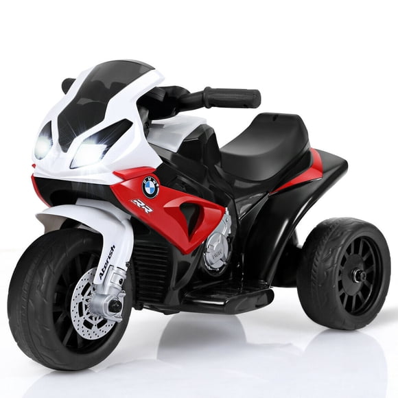 Gymax Moto pour Enfants à Chevaucher sous Licence BMW 6 V Vélo Électrique à 3 Roues avec Musique et Lumière