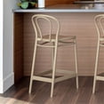 thumbnail image 2 of Compamia Victor Tabouret de Comptoir Contemporain en Résine pour Intérieur et Extérieur - Ensemble de 1, Taupe, 2 of 8