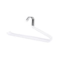 thumbnail image 2 of Z Shaped Pants Hanger | Heavy Duty Iron Clothes Rack | Non Slip, Space Saving Closet Storage Organizer | One-Side Opening Design | Traceless Anti-Slip | 36.5x14.5x1cm | Multi Use, Lasting, Wet or Dry, 2 of 6