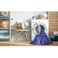 thumbnail image 2 of Ahgly Company Tapis d'Intérieur Lavable en Machine Carré Bleu Cobalt Transitionnel, 6 Pieds Carré, 2 of 7